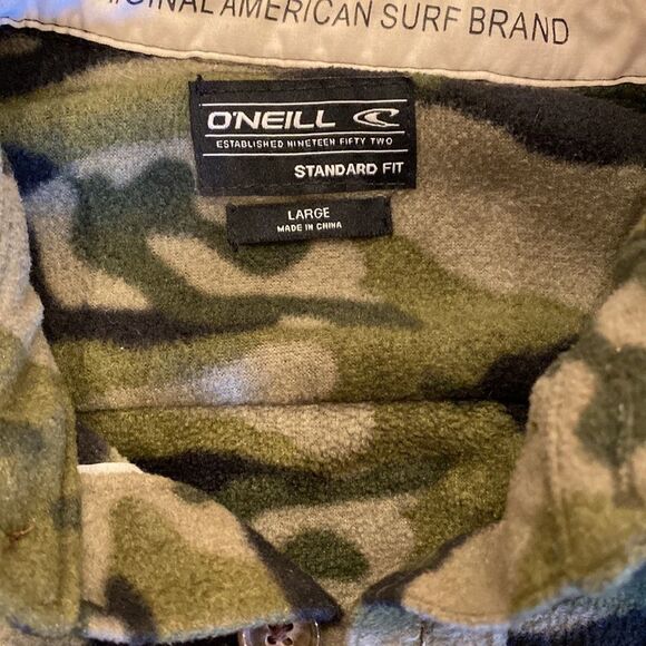 O’Neill fleece warm button down shirt Sz L - Picture 4 of 5